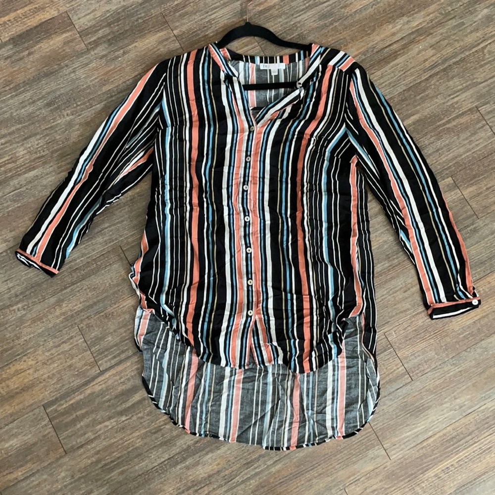 DR2 - long sleeve striped shirt dress